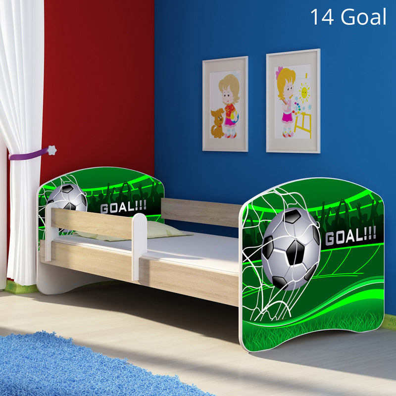 Dječji krevet ACMA s motivom, bočna sonoma 160x80 cm 14 Goal