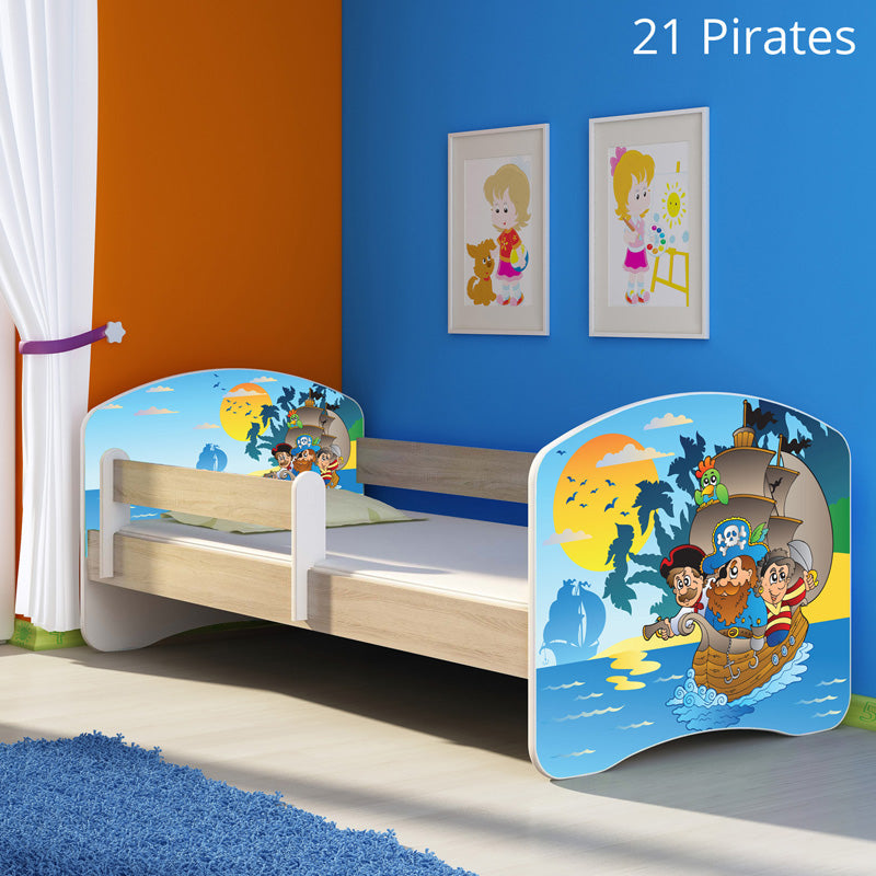 Dječji krevet ACMA s motivom, bočna sonoma 180x80 cm 21 Pirates