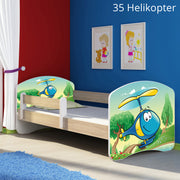 Dječji krevet ACMA s motivom, bočna sonoma 180x80 cm 35 Helikopter