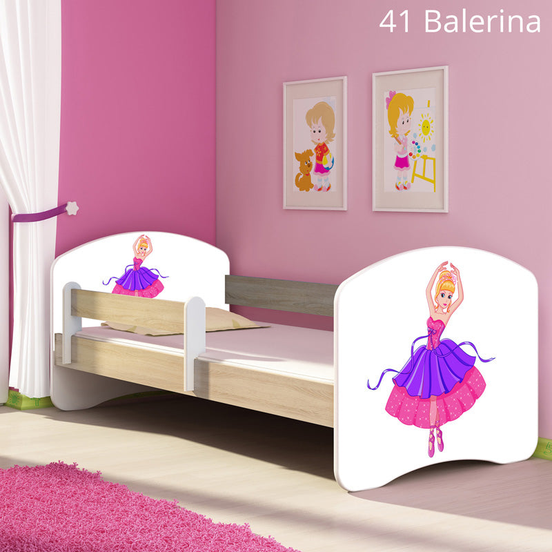 Dječji krevet ACMA s motivom, bočna sonoma 160x80 cm 41 Balerina