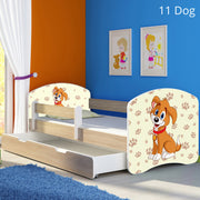 Dječji krevet ACMA s motivom, bočna sonoma + ladica 180x80 cm 11 Dog