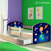 Dječji krevet ACMA s motivom, bočna sonoma + ladica 180x80 cm 22 Cosmos