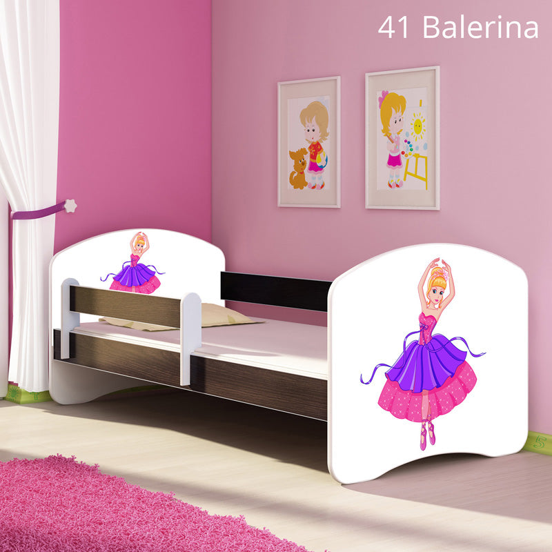 Dječji krevet ACMA s motivom, bočna wenge 160x80 cm 41 Balerina
