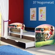 Dječji krevet ACMA s motivom, bočna wenge + ladica 180x80 cm 37 Nogometaš