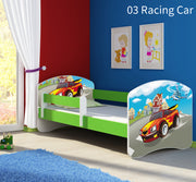 Dječji krevet ACMA s motivom, bočna zelena 180x80 cm 03 Racing Car