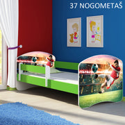 Dječji krevet ACMA s motivom, bočna zelena 160x80 cm 37 Nogometaš