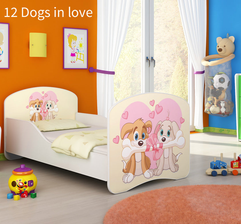 Dječji krevet ACMA s motivom 180x80 cm 12 Dogs in Love