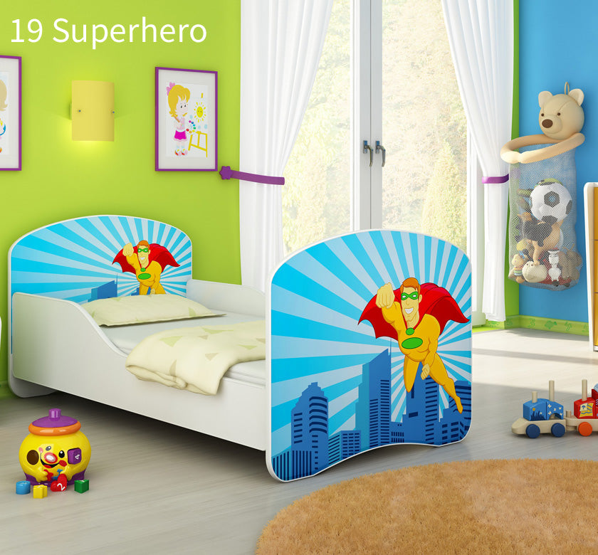 Dječji krevet ACMA s motivom 160x80 cm 19 Superhero