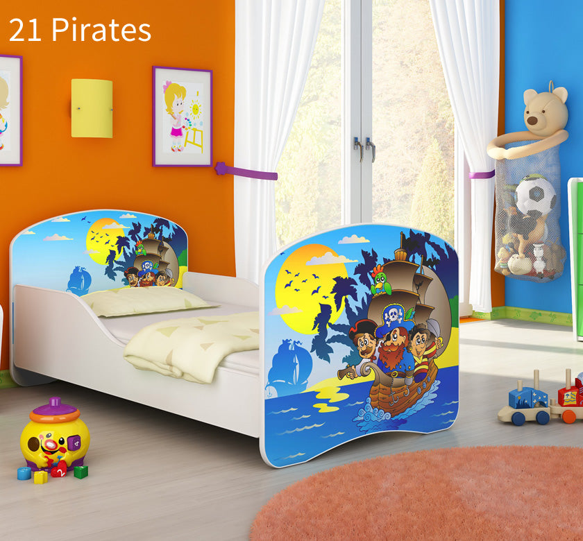 Dječji krevet ACMA s motivom 160x80 cm 21 Pirates