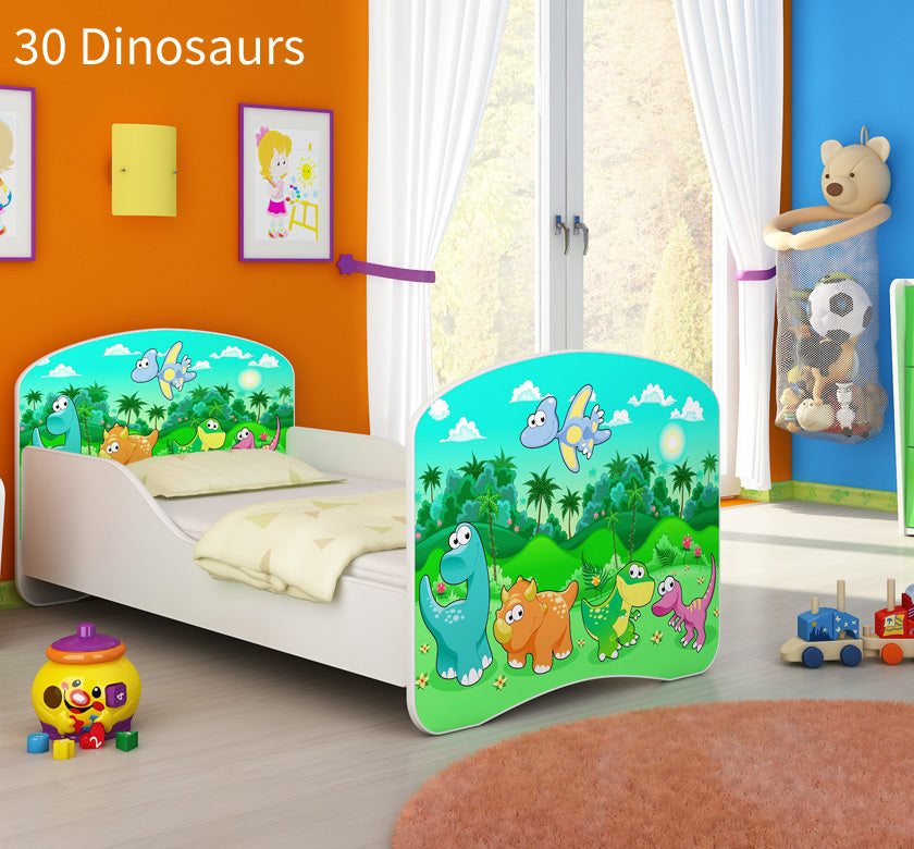 Dječji krevet ACMA s motivom 160x80 cm 30 Dinosaurs