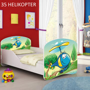 Dječji krevet ACMA s motivom 140x70 cm 35 Helikopter