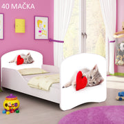 Dječji krevet ACMA s motivom 180x80 cm 40 Mačka
