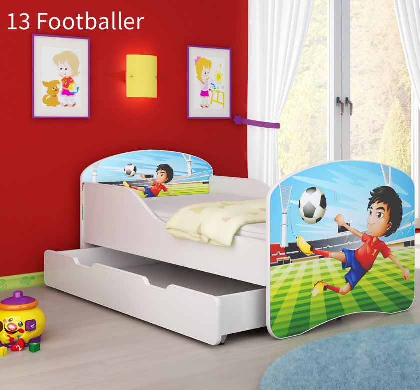 Dječji krevet ACMA s motivom + ladica 160x80 cm 13 Footballer