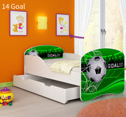 Dječji krevet ACMA s motivom + ladica 140x70 cm 14 Goal