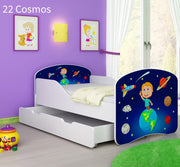Dječji krevet ACMA s motivom + ladica 140x70 cm 22 Cosmos