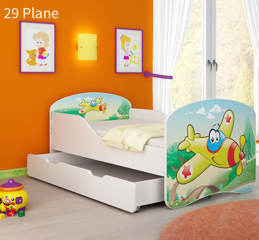 Dječji krevet ACMA s motivom + ladica 160x80 cm 29 Aeroplane