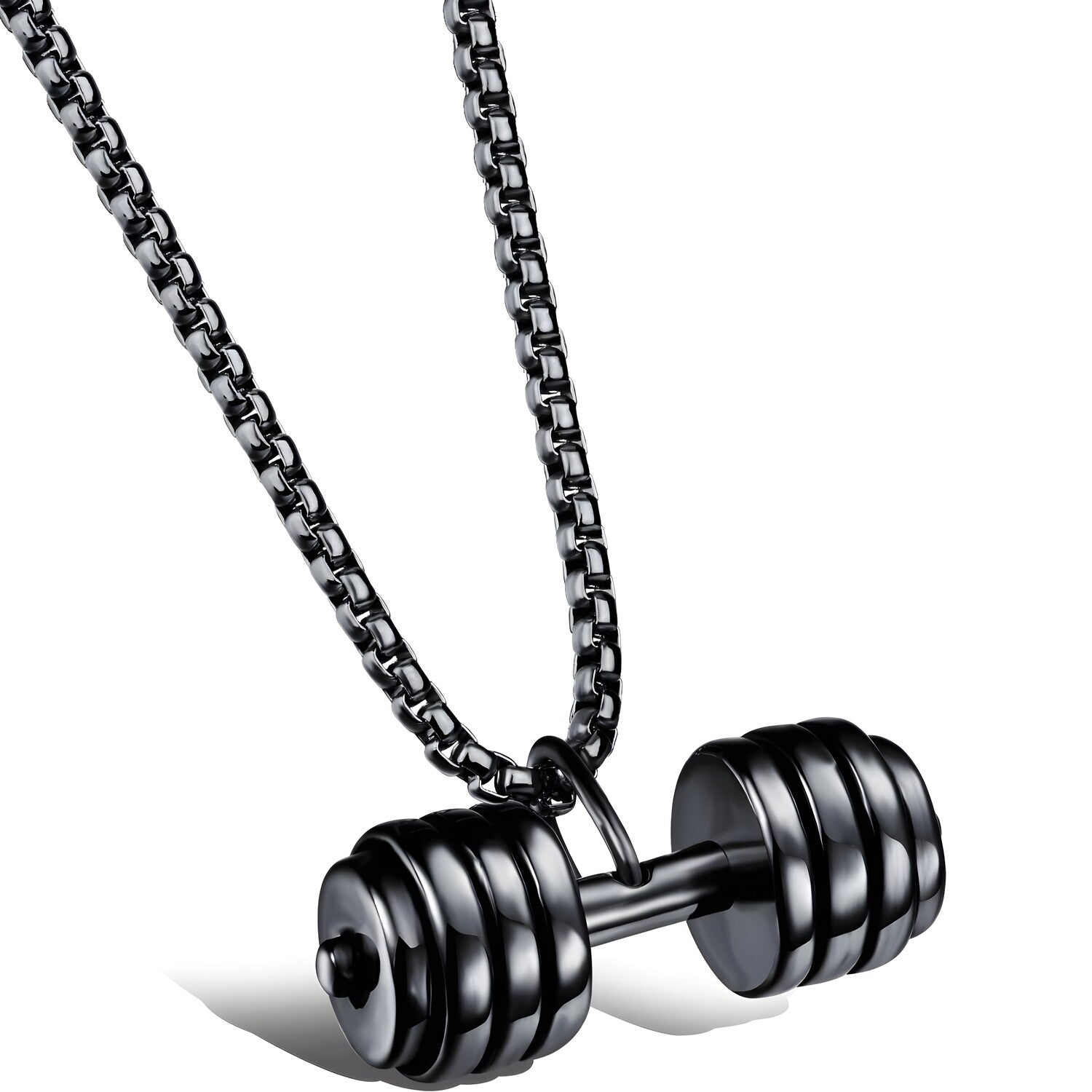 Ogrlica Dumbbell - Crna KP34198