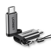 Ugreen 50590 adapter za promjenu tipa priključka kabela Micro USB USB C Sivo