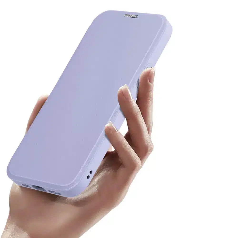 DUX DUCIS Skin X Pro – MagSafe združljiv ovitek na preklop za Apple iPhone 15 Plus, vijoličen