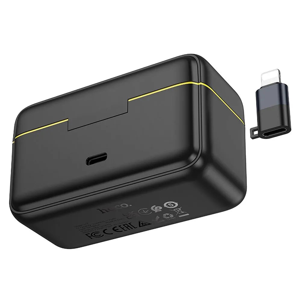 HOCO brezžični lavalier mikrofon Lightning/Type-C Dual (pakiranje po 2 kosa) L17 črn