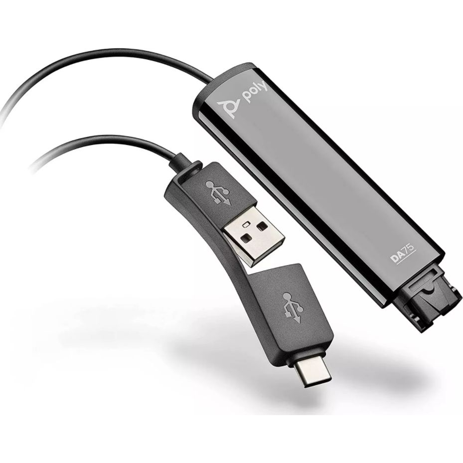 HP Poly DA75 USB to QD Black Adapter TAA Prilagodnik sučelja