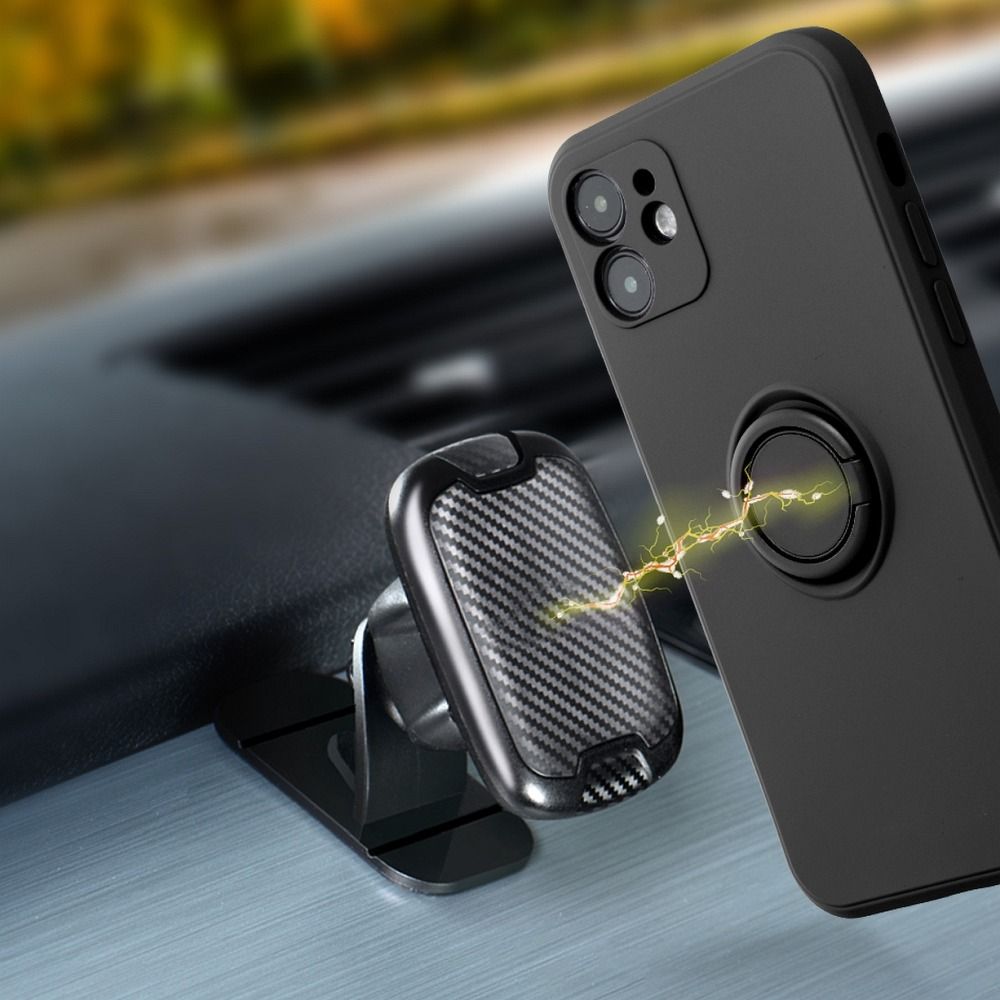 SILIKONSKA RING maska za SAMSUNG Galaxy A13 4G črna