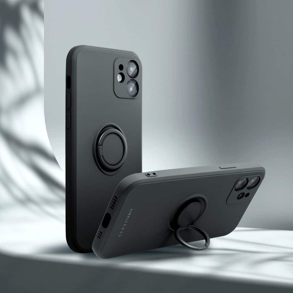 SILIKONSKA RING maska za SAMSUNG Galaxy A13 4G črna