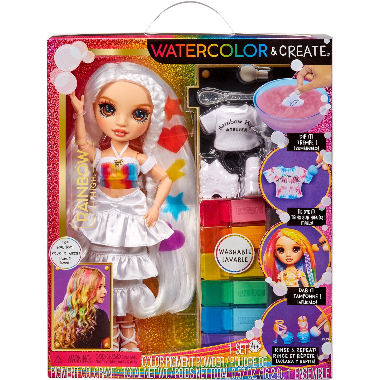 Rainbow High Watercolor & Create Fashion Doll Brown Eyes