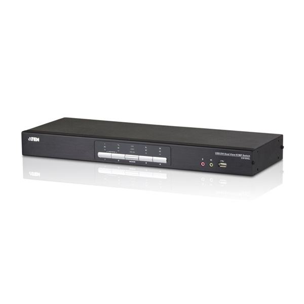 ATEN CS1644A-AT-G prekidač KVM Montaža u poslužiteljski ormar Crno