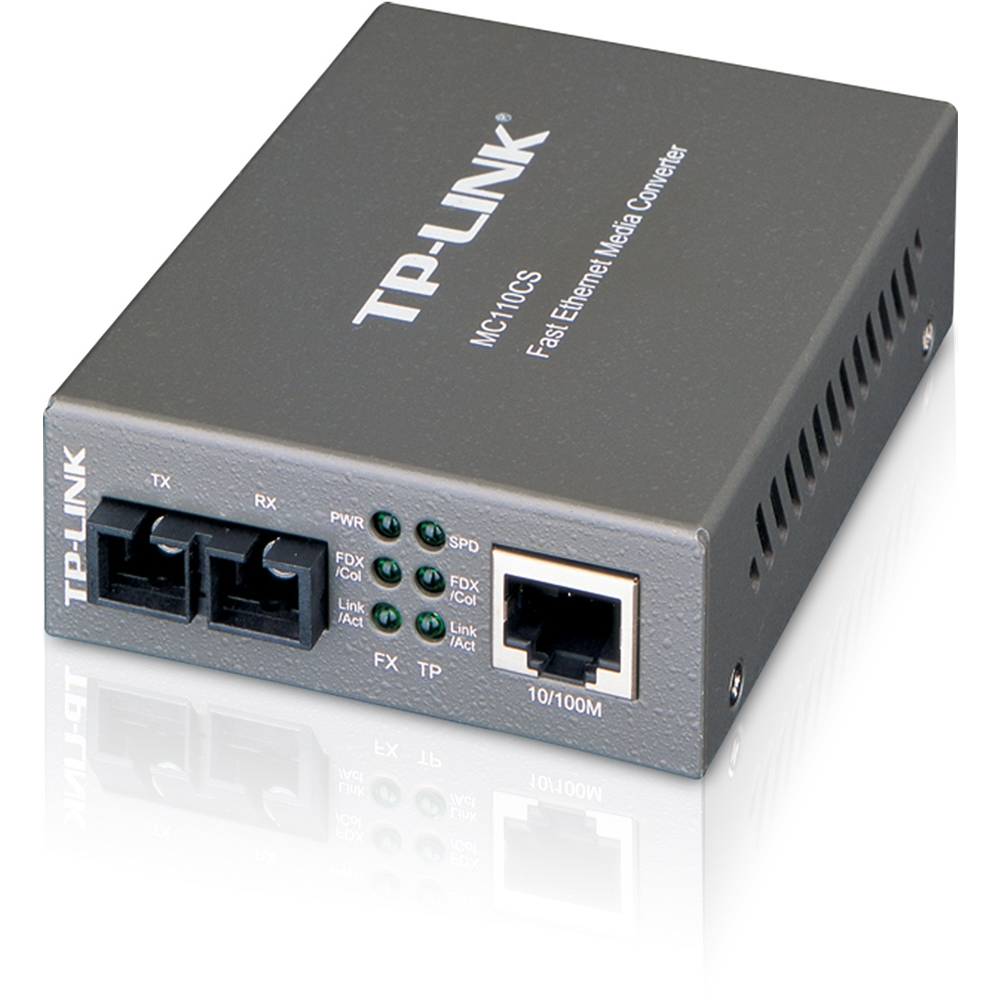 TP-Link MC110CS mrežni medijski pretvarač 1000 Mbit/s 1310 nm Crno