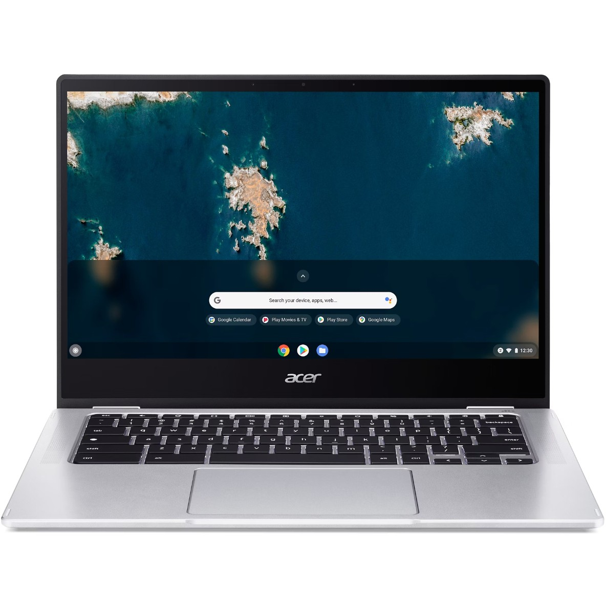 Acer Chromebook Spin 314 CP314-1HN-C07F Intel® Celeron® N5100 35,6 cm (14") Ekran osjetljiv na dodir Full HD 8 GB LPDDR4x-SDRAM 128 GB eMMC Wi-Fi 6 (802.11ax) ChromeOS Njemački Srebro