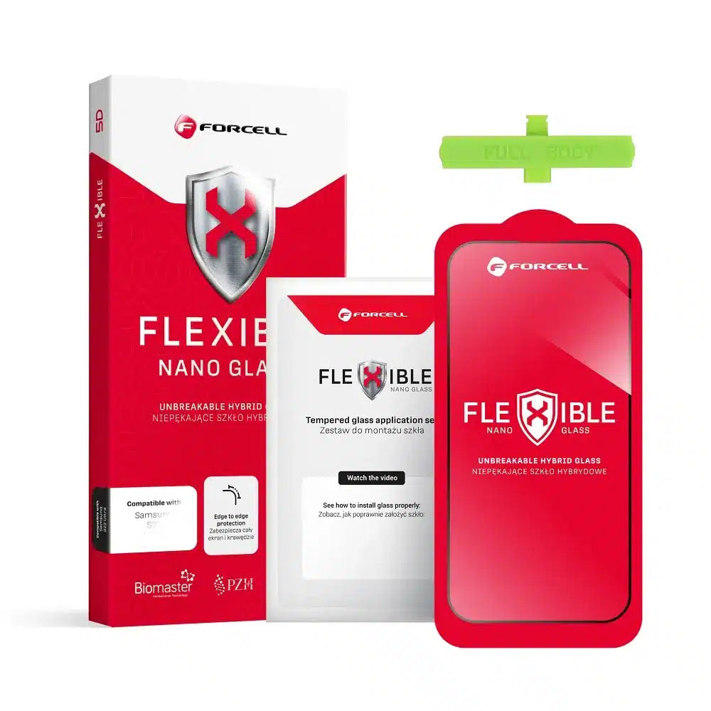 Forcell Flexible 5D - hibridno steklo za iPhone 14 Pro Max črno