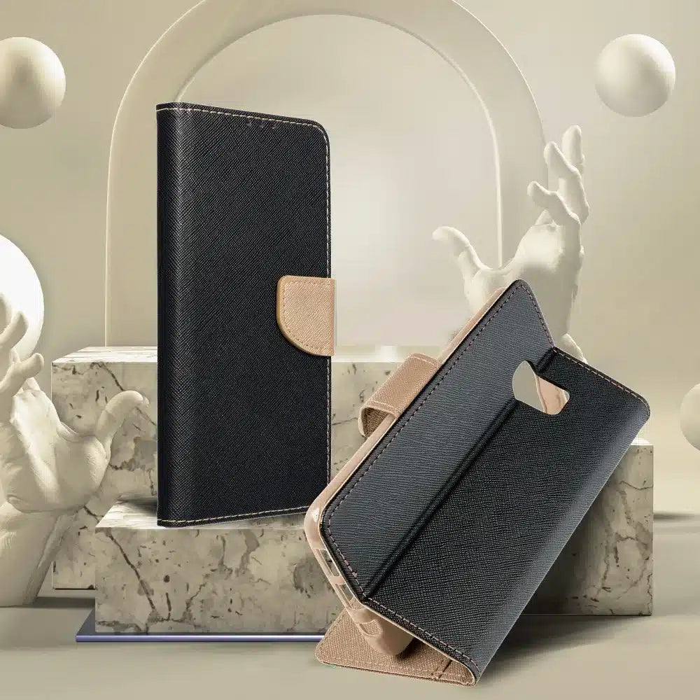 Fancy Book etui za XIAOMI Redmi 13c / POCO C65 črna / zlata