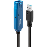 Lindy 43157 USB kabel 10 m USB 3.2 Gen 1 (3.1 Gen 1) USB A Crno