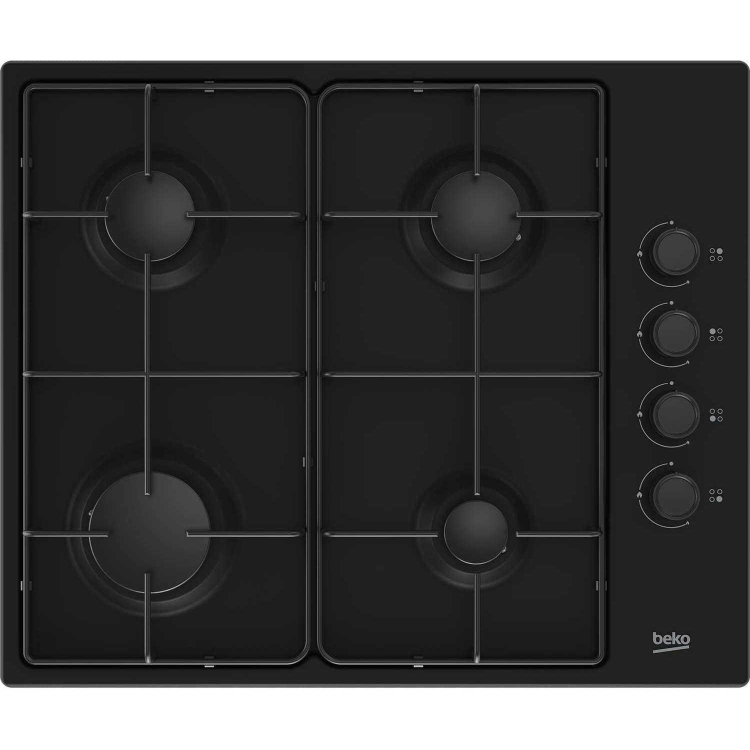 Beko HIBG64120SB ploča za kuhanje Crno Ugradbeni 60 cm Plin 4 zone(s)