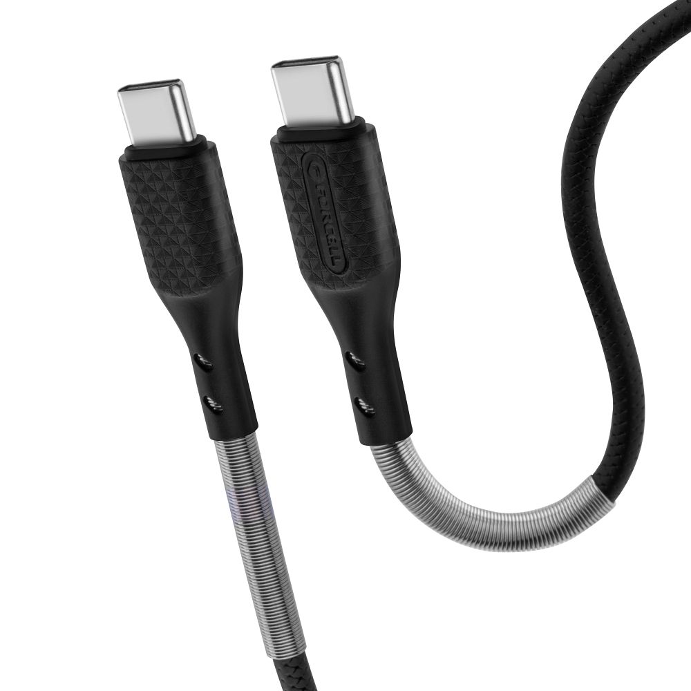FORCELL karbonski kabel Type C v Type C 3.0 QC Power Delivery PD60W CB-02C črn 1 meter