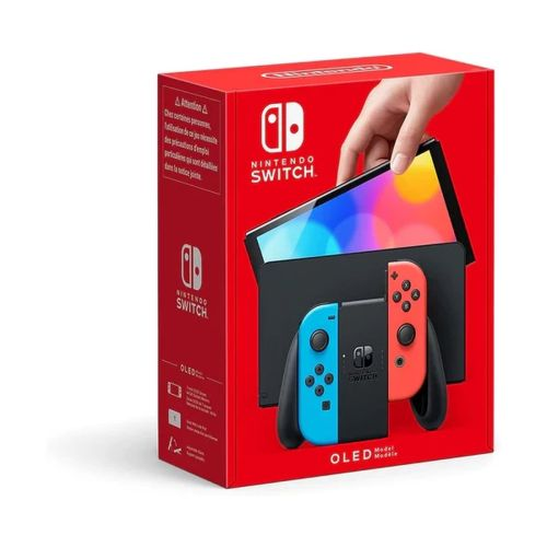 Nintendo Switch OLED prijenosna igraća konzola 17,8 cm (7") 64 GB Ekran osjetljiv na dodir Wi-Fi Plavo, Crveno