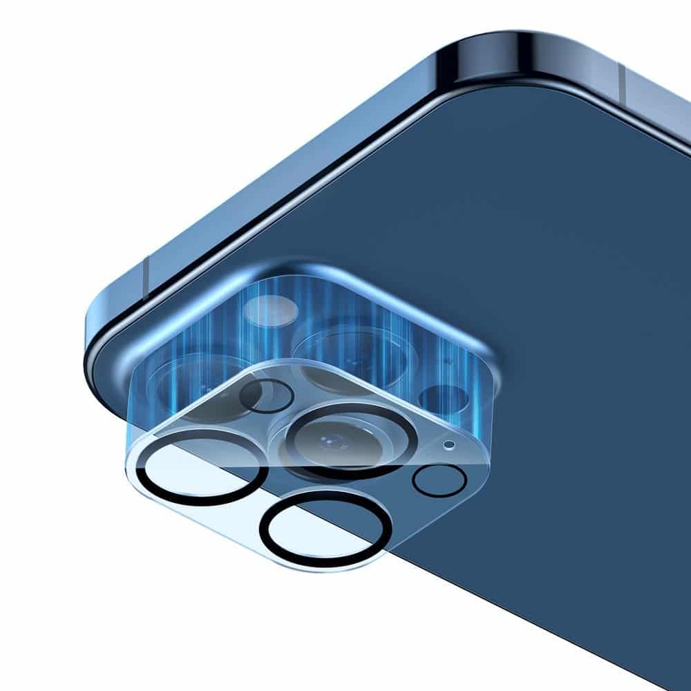 Baseus 2 kosa zaščite za kamero iz kaljenega stekla za iPhone 12 Pro