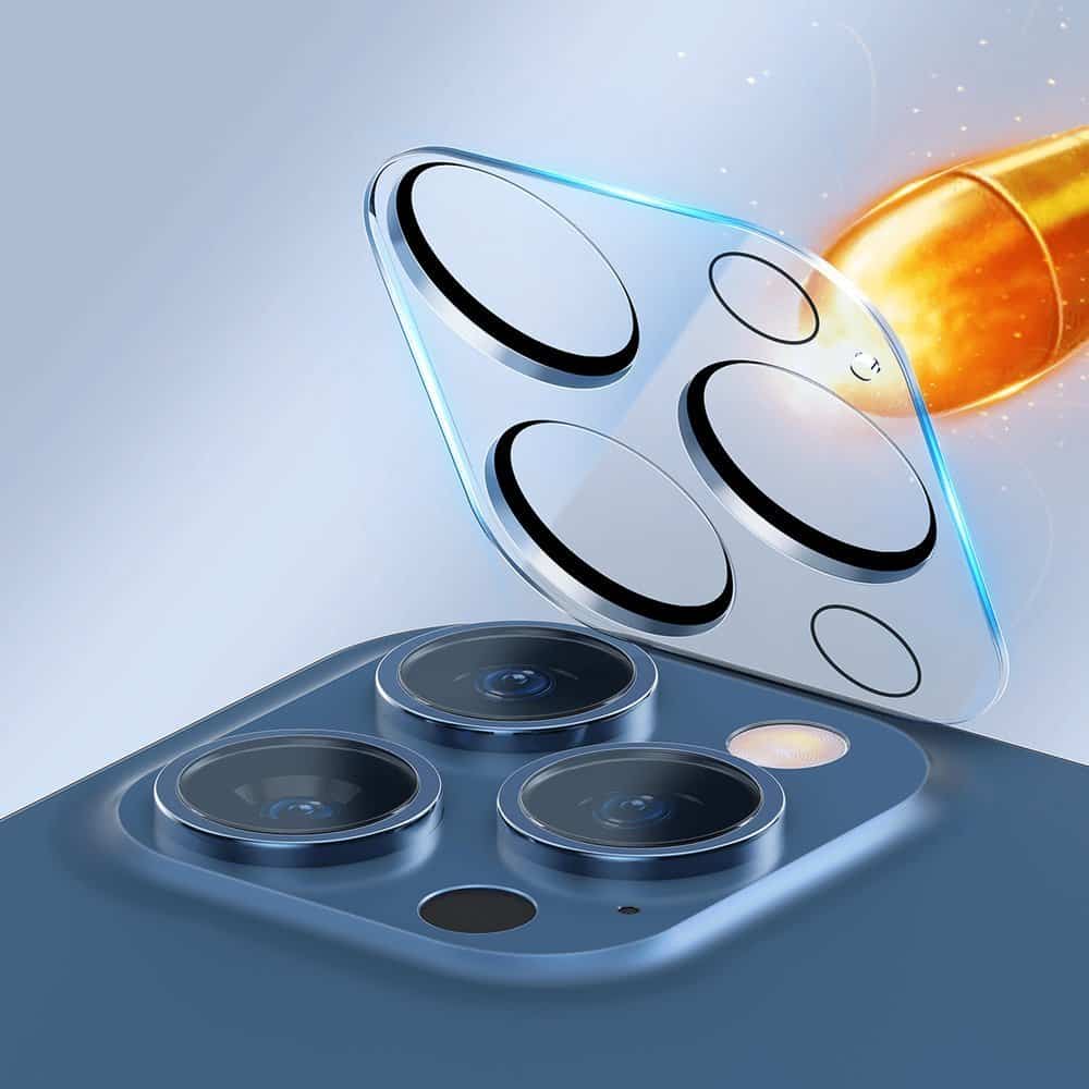 Baseus 2 kosa zaščite za kamero iz kaljenega stekla za iPhone 12 Pro