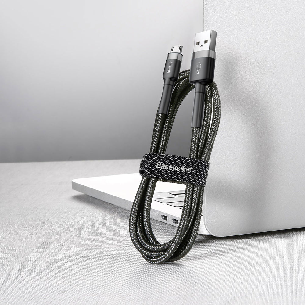 Baseus kabel trajna najlonska pletena žica USB / Micro USB QC3.0 2.4A 1m