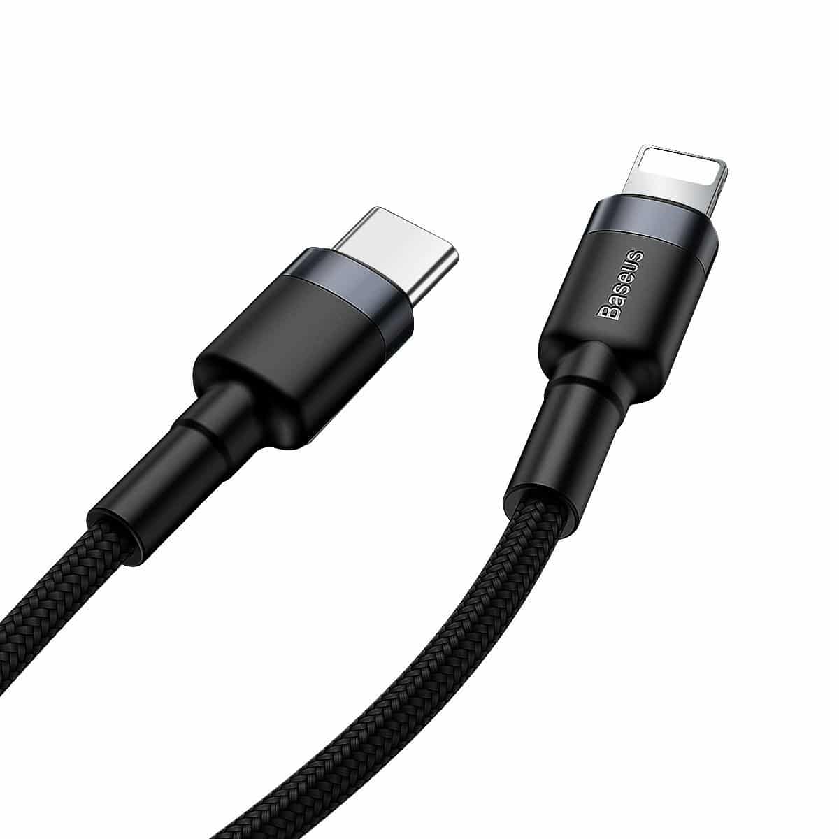 Baseus Cafule kabel Type-C na iPhone PD 18W 1m siva+črna