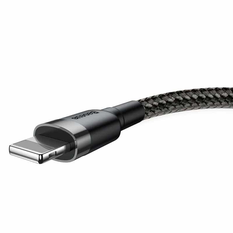 Baseus Cafule USB Lightning kabel 2.4A 50 cm (sivo+črno)