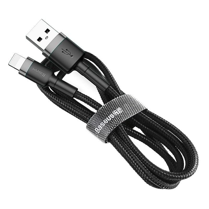 Baseus Cafule USB Lightning kabel 2.4A 50 cm (sivo+črno)