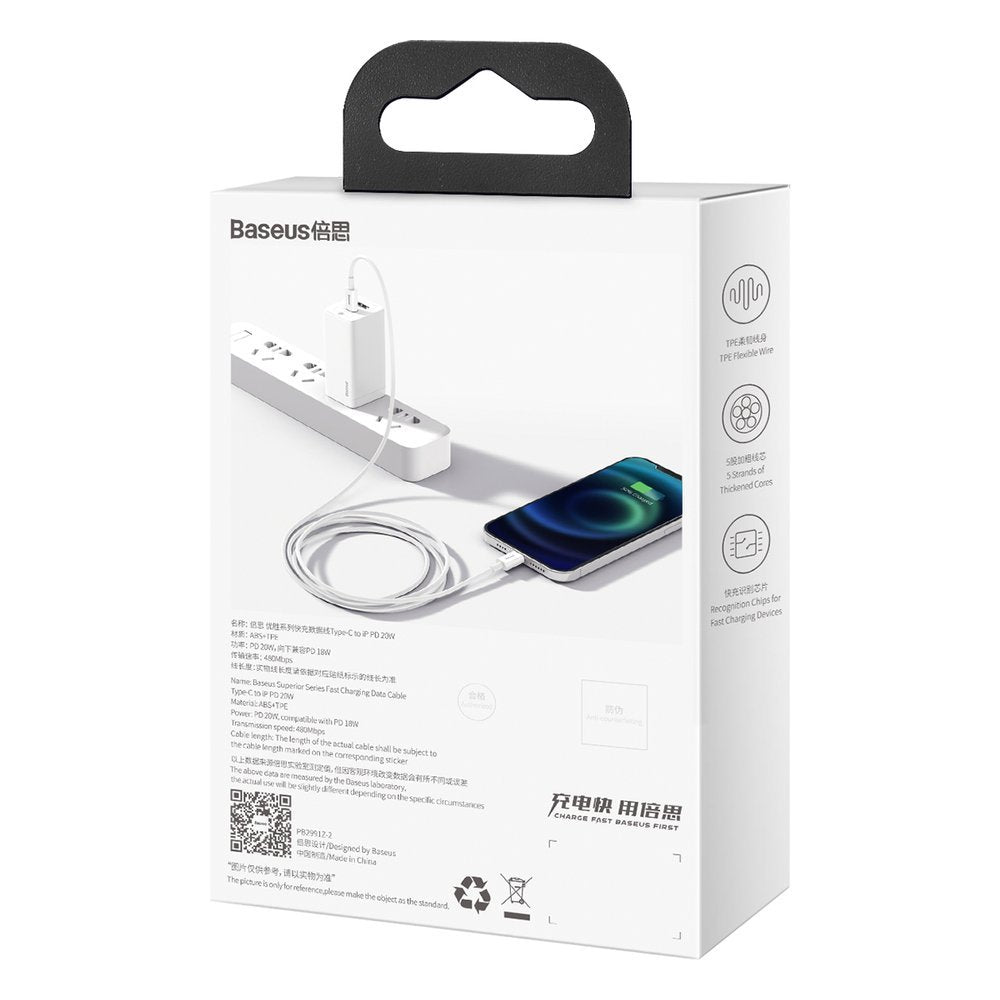 Baseus Superior kabel USB Type-C – Lightning Power Delivery 20 W 1 m
