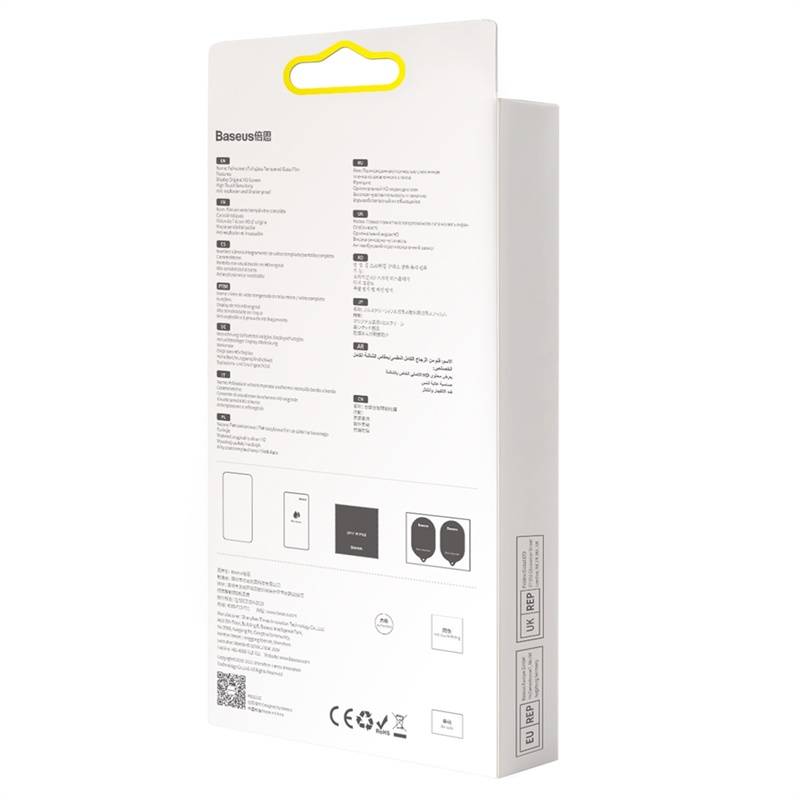 Baseus Kaljeno steklo Anti-spy 0.23mm za iPhone 13 Pro Max (2 kosa)