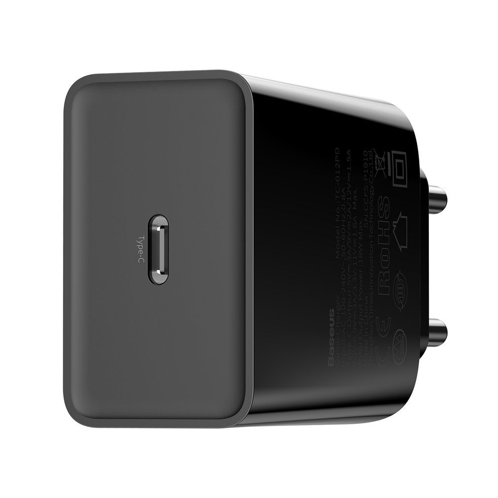 Baseus stenski polnilec USB Type-C 18W 3A PD QC