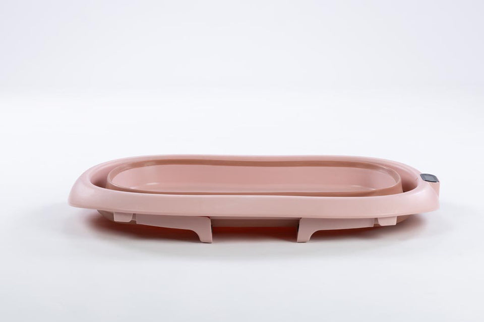 Sklopiva kadica s podlogom i termometrom dark pink