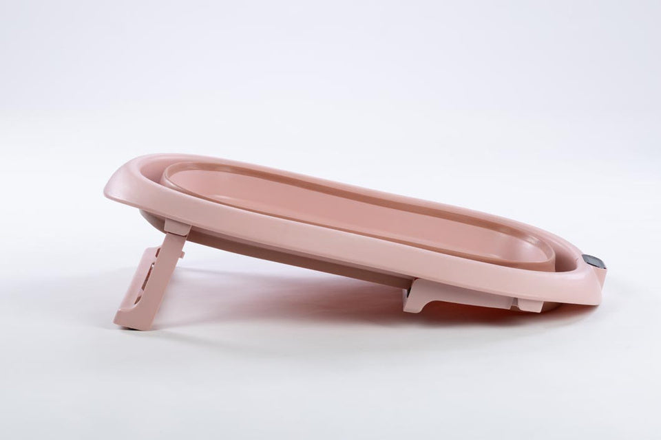 Sklopiva kadica s podlogom i termometrom dark pink