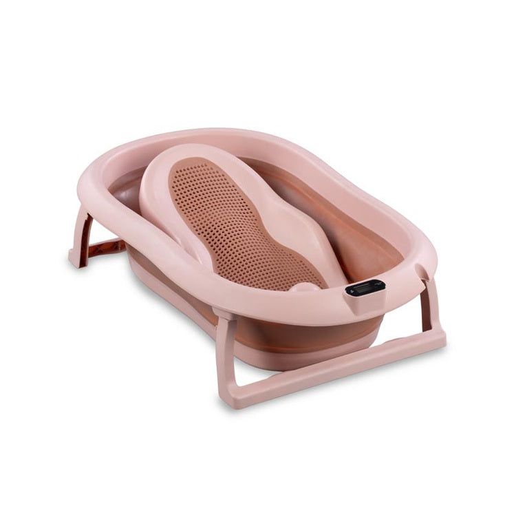 Sklopiva kadica s podlogom i termometrom dark pink