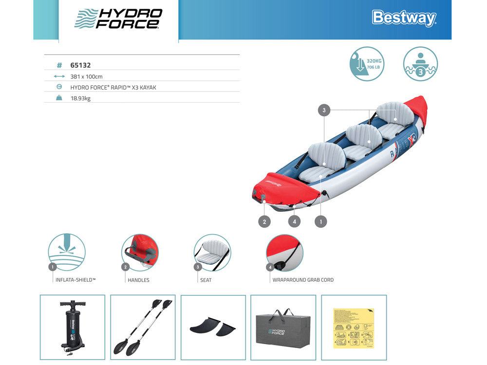 Bestway Kayak Rapid X3 381x100cm